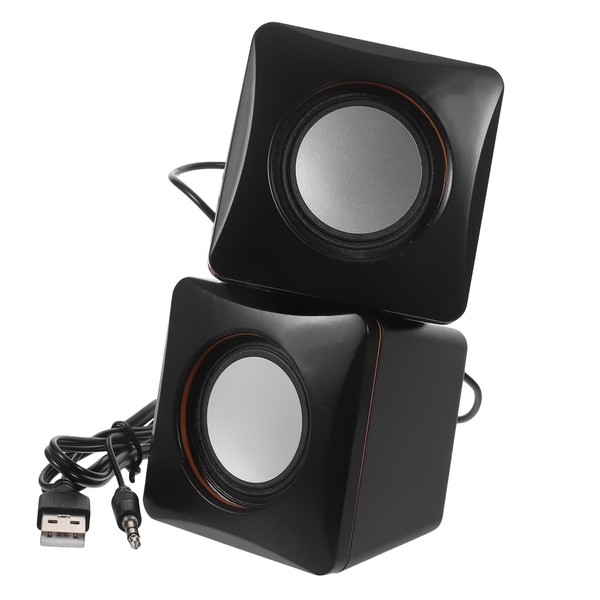 Operitacx 1Pair Mini USB Wired Speaker for Desktop Laptop Compact