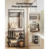 70.9 in Freestanding 4-Tier Shoe Rack Organizer with Hooks Side