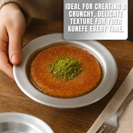 Turkish Goodies By Jairestone Premium Aluminum Kunefe Plates – Set of 2 (12cm Inner Diameter) – Ideal for Cooking & Serving Traditional Shredded Kadaifi, Kunafa Knafe Kanafeh