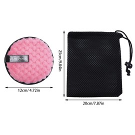 Quiltique x Washable Makeup Remover Pads with 1 Mesh Drawstring Bag, Ecological and Reusable Facial Cleansing Wipes (Color : Mixed Colors)