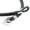 [Silver One] Nappa Leather Double Black Choker Men's Bi [Front