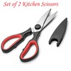 Ultra Sharp Kitchen Cooking Scissors, Heavy Duty, Serrated Stainless Steel