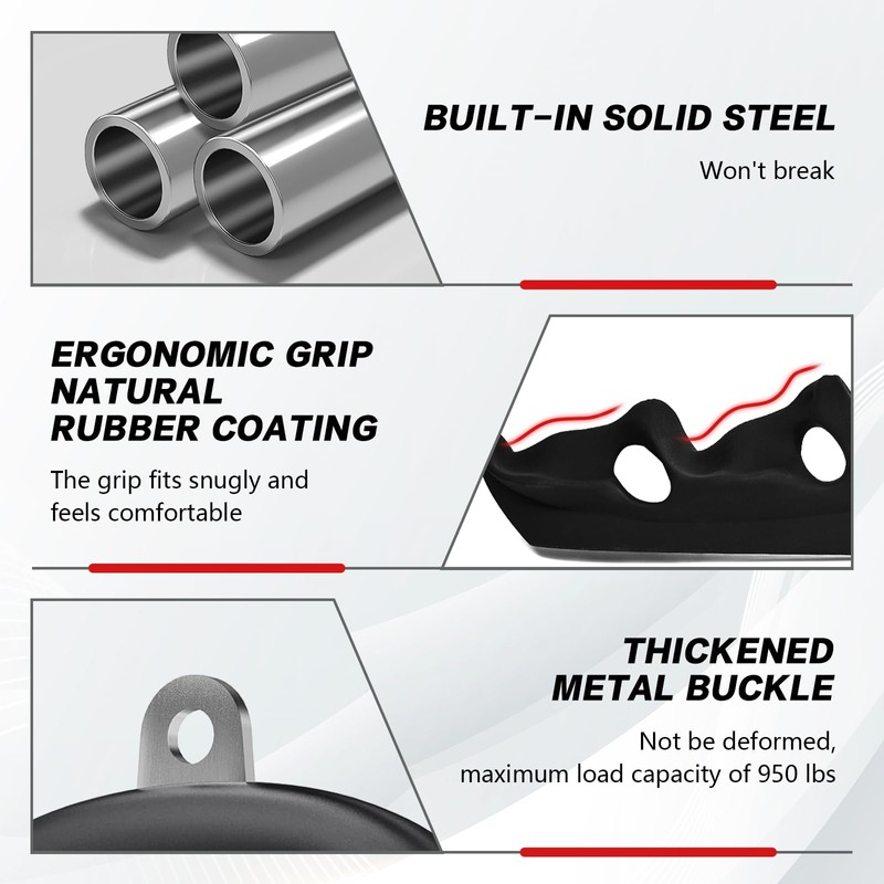 HXD-ERGO LAT Pulldown Attachments-LAT Pull Down Bar with Ergonomic Grips,