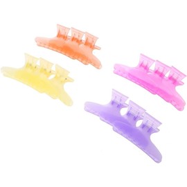 Juego de 12 pinzas de pelo coloridas con diseño de mariposa para sujetar el pelo, sección de pelo, pinzas, herramienta de peluquería(Clear)
