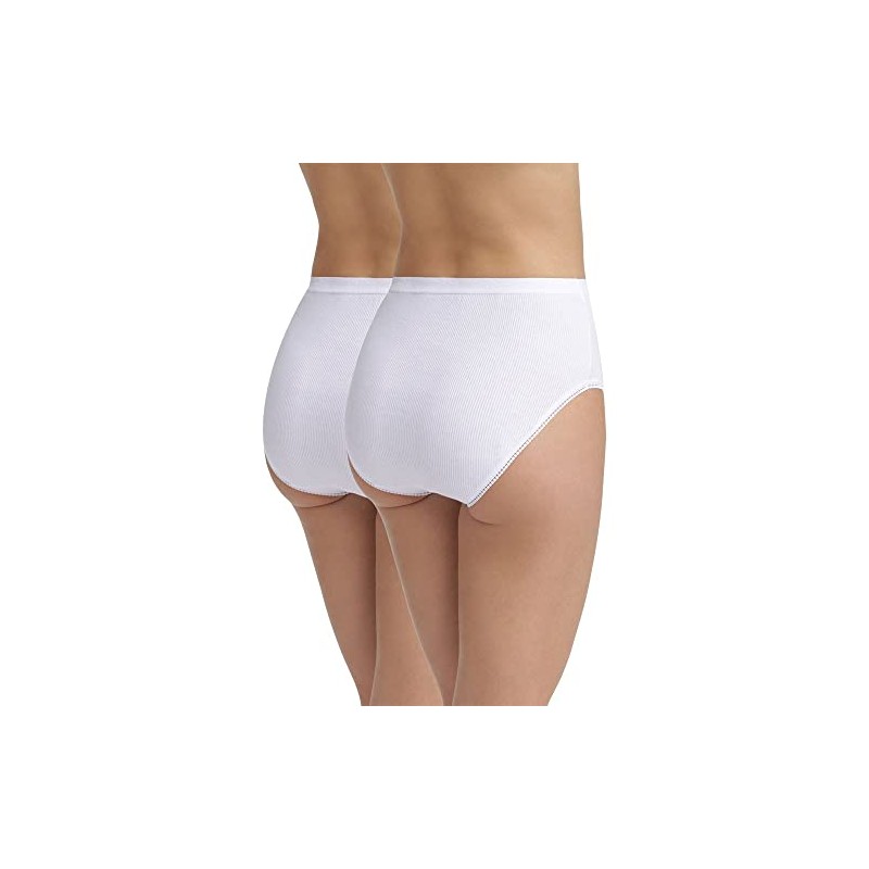 Dim Women's Slip maxi pur coton 2+1 Gtt (3473)Brief, White