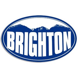 Blue Mountain Oval Brighton Sticker (Snow ski Utah UT Resort)