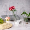 PATIKIL Clear Glass Cylinder Vase, 3.9" Tall and 2.6" Dia,
