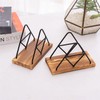 Walquicks 2Pcs Metal and Wooden Napkin Holder - Triangle Design
