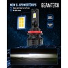 BEAMTECH H11/H9/H8 Bulbs, 900% Brighter Canbus Ready 6500K White Light