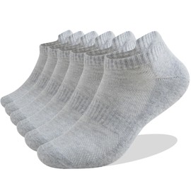Josnown Running Trainer Socks for Men Women, 6 Pairs Cushioned Breathable Cotton Low Cut Sports Ankle Socks, Moisture Wicking, Anti-Blistering, UK Sizes 6-8