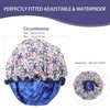 Luxury 2 Pieces Reusable Shower Cap for Women Double Layered