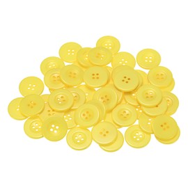 HARFINGTON 50 botones de costura de 40 l de 1 pulgada (25 mm) de resina, redondos, planos de 4 agujeros, para manualidades, para abrigos, costura, ropa y bricolaje, color café oscuro