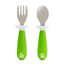 Munchkin Raise Fork and Spoon, Pack of 2, Green