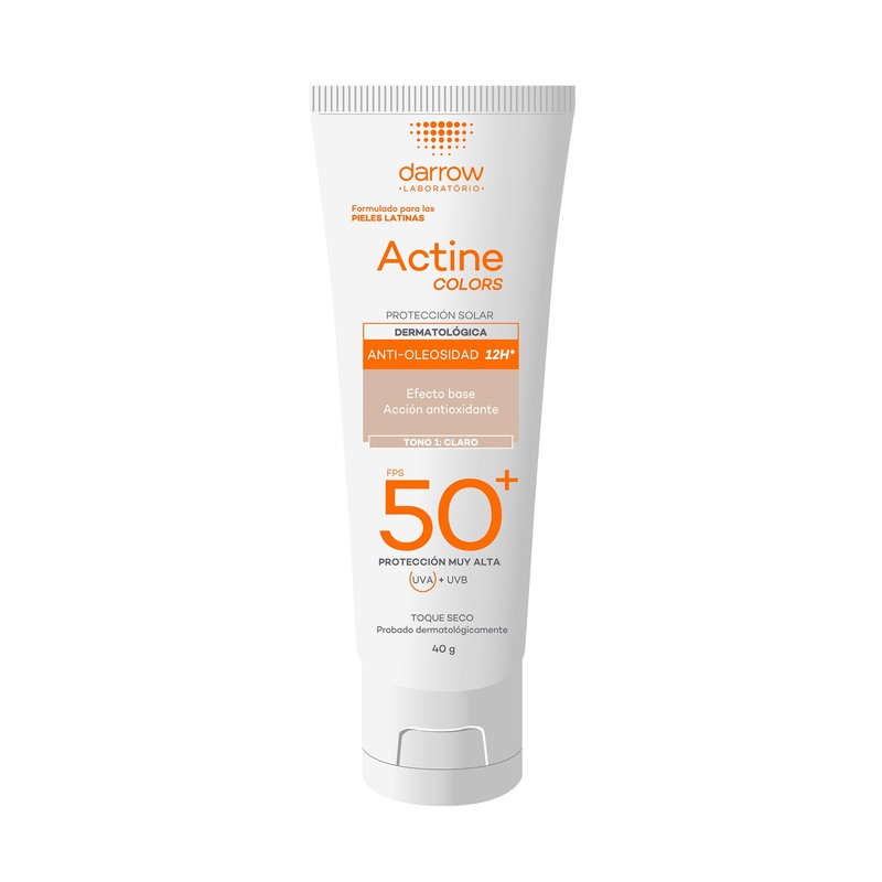 Darrow Actine Colors Protector Solar Facial FPS50+ Piel Grasa Claro,