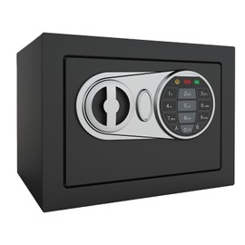 Goldenkey Small Safe Box for Money, Digital Mini Safe Box with Keys&Code for Cash and Coin, Security Home Safes for Kids Personal Items, 6.69"D x 9.05"W x 6.69"H, 0.236 Cu.Ft.