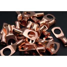 Install Bay 4 GAUGE COPPER 1/2 RING 50 PK CRIMP TERMINAL CONNECTOR AWG BATTERY LUG CUR412