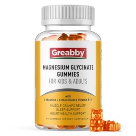 Magnesium Glycinate Gummies for Kids & Adults - Magnesium Glycinate 300mg Chewable Supplement - Promotes Sleep, Muscle, Relaxation (60Count)