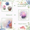 Ychsring Sparkly Botanical Floral Stickers - 50 Pcs Clear PET