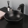 KECTIAKL Bathroom Vessel Sink 13 Inch Black Ceramic Sink with