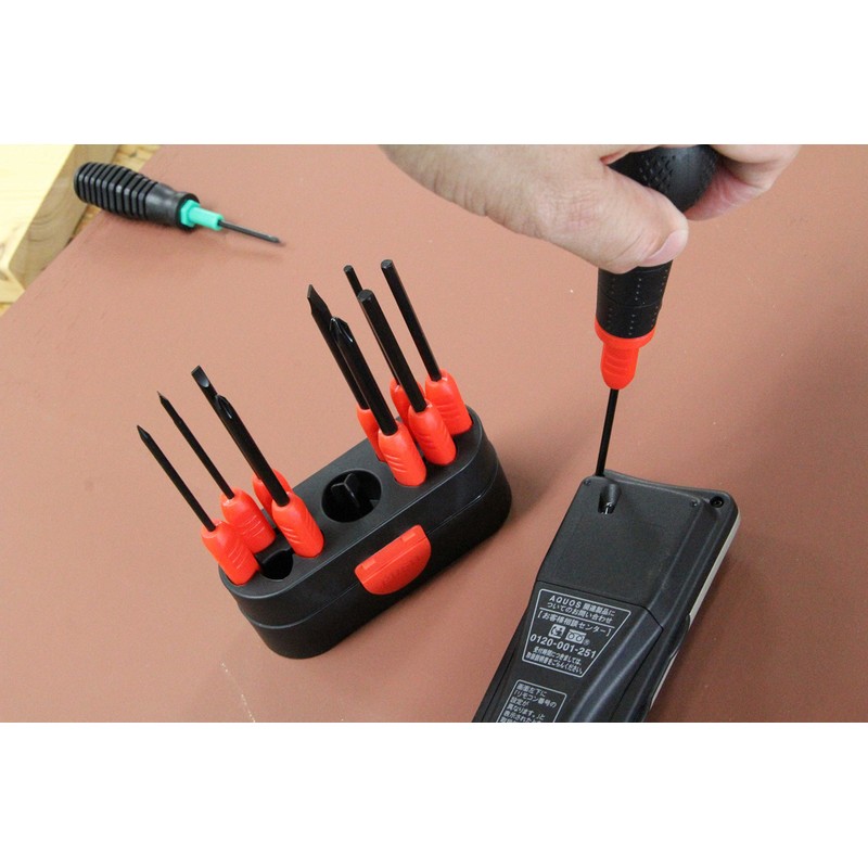 E-Value ED-790 Screwdriver Set, 8-Piece Set, Power Grip Handle