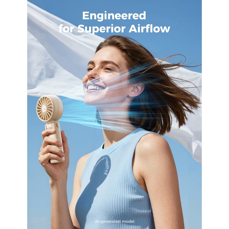 Aecooly Mighty Portable Handheld Fan | 20H Max Cooling Time