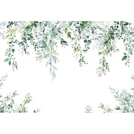 dnldliq 7x5ft Greenery Backdrop for Birthday Green Eucalyptus Leaves Photography Background Baby Shower Wedding Bridal Shower Decorations Banner Photo Booth Props