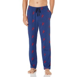 Nautica Men's Soft Woven 100% Cotton Elastic Waistband Sleep Pajama Pant, Blue Lobster, X-Large