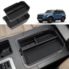 CKE 2024 2025 Compatible with Toyota Prado Accessories Car Center Console Organizer Armrest Storage Box Tray Insert Compatible with Toyota Land Cruiser Prado 250 J250 LC250