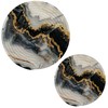 Peystean Kitchen Set of 2 Potholders Trivets, Black White Marble