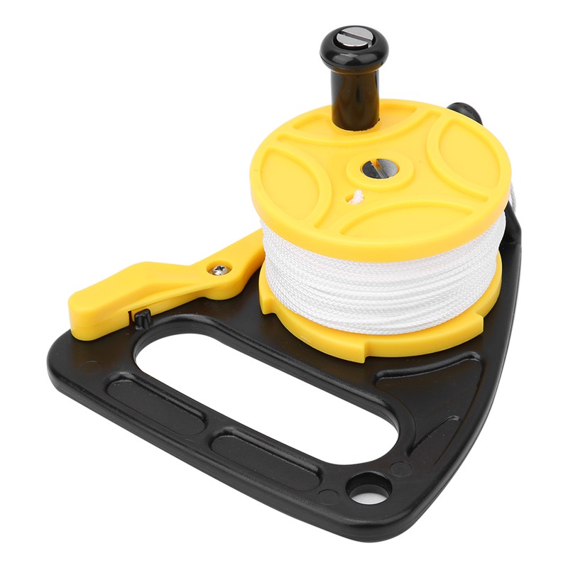46m Plastic White Wire Diving Spool Reel Thumb Stopper Survival