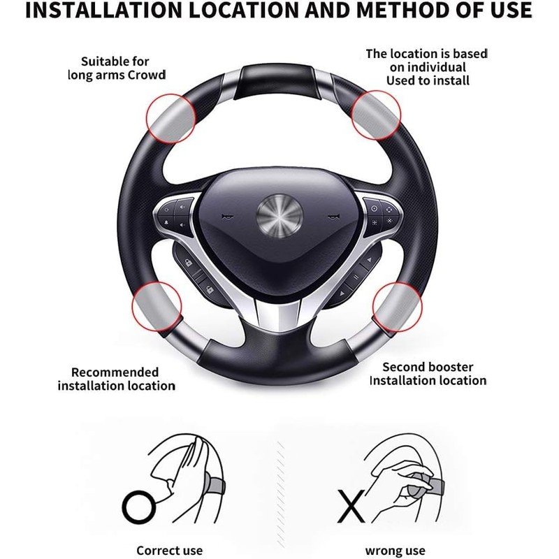 jose2015 Steering Wheel knob Spinner 360 Degrees Rotation Steering Wheel