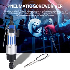 Jectse Pneumatic Screwdriver, 1/4" Air Straight Pneumatic Screwdriver with Screwdriver Bit and Hook, 9000rpm Air Screwdriver Mini Power Tool Screw Driver Tool Pneumatic Screwdriver Kit
