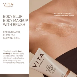 Vita Liberata Body Blur, Leg and Body Makeup. Skin Perfecting Foundation for Flawless Bronze, Easy Application, Radiant Glow, Evens Skin Tone, New Packaging