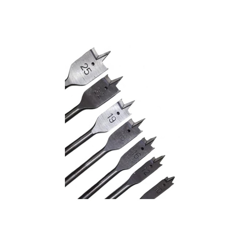Set Punte Trapano Legno 8 Pezzi | Mecchie Piatte 10–25