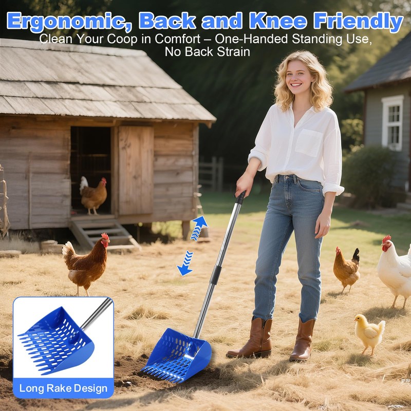 CusFirst 2025 Design 2 in 1 Chicken Poop Scooper –