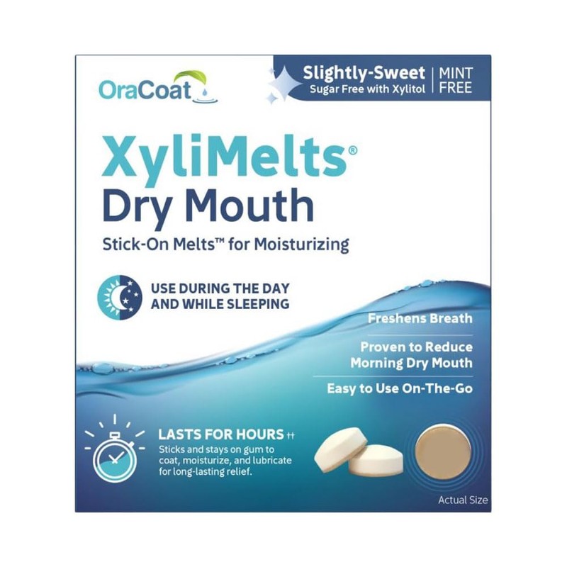 XyliMelts Discs for Dry Mouth, Mint Free 80 ea (Pack