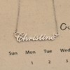 HUAN XUN Customized Luna Name Necklace Silver Personlized Stainless Steeel