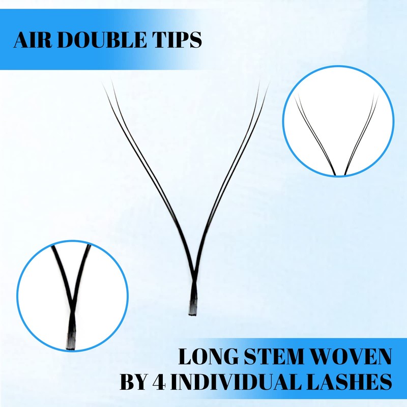 GEMERRY YY-Shaped Volume Eyelashes, Pre-Fanned 2D, 4D Eyelashes, Y Lashes,