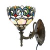 HWDFEI Tiffany Sconce Lamp Stained Glass Wall Lamp,8X10.5X11 Inch Plug