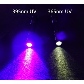 WONDSUNSON 2 x 365nm 395nm Black Light UV Flashlight Mini Penlight Blacklight Ultraviolet Pen Flashlights for ID Check, Leak AC Detection, Stamps Resin Curing Pet Urine, Stain Handheld Detector
