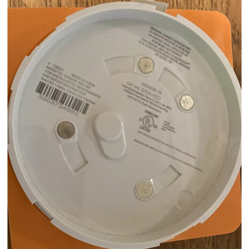 EDWARDS SIGA-H2D Intelligent Fixed Temp Heat Detector W/ Dual Reporting