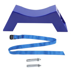 Gas Cylinder Holder Plastic Cylinder Wall Mounted Fixed Bracket with Expansion Screw Safety Strap Blue