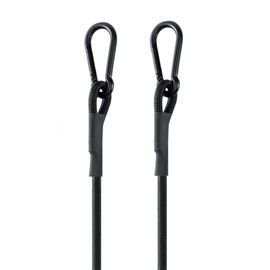 96'' Real Heavy Duty Carabiner Bungee Cords Outdoor with 190 Lbs Max Break Strength, Black Bungee Straps with Upgraded Carabiner Hooks for Luggage Rack, Cargo, Hand Carts, Bike, Camping, etc (2 Pcs)