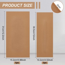 BENECREAT 2 Sheets Thermoplastic Sheet 2 Sizes Moldable Plastic Heat Formable Plastic Sheet for Finest Art Cosplay Costume Props Costume Design Craft, 2mm Thick