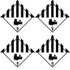 Laminated Stickers: 100 x 100 mm, Pack of 4 -