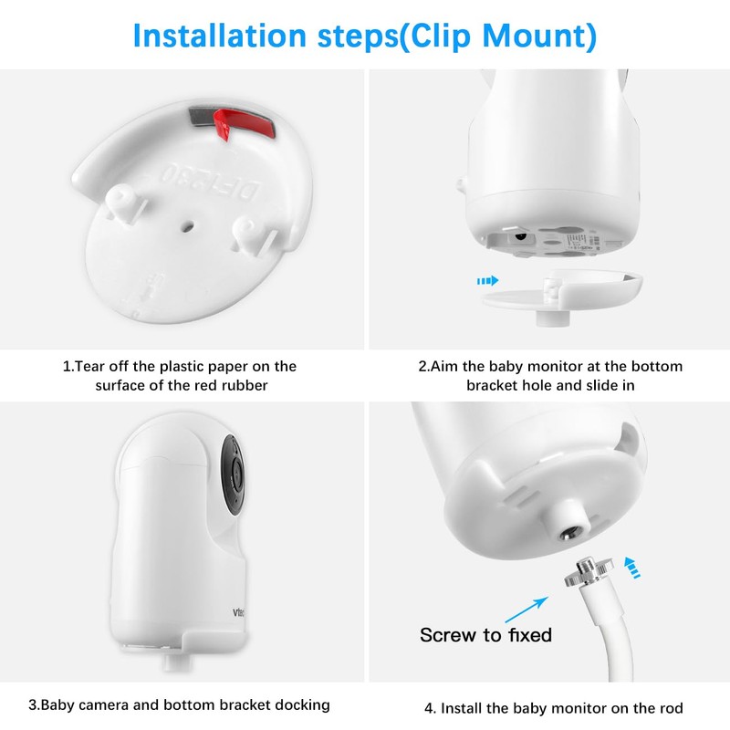 VTech Baby Monitor Mount - Sturdy Clamp Mount for VTech