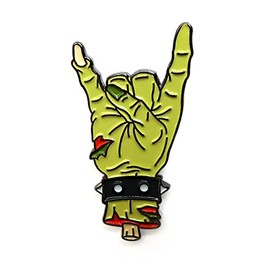 Pinsanity Zombie Rock Hand Horror Enamel Lapel Pin