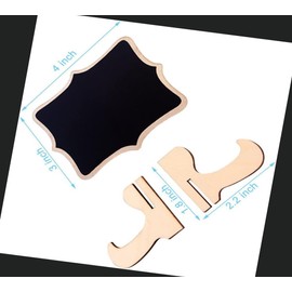 24PCS Wood Mini Chalkboard Sign with Easel Stand Food Labels for Party Buffet Blackboard for Message Board Signs Weddings Place Cards Birthday Parties Table Numbers Plants Special Event Decorations