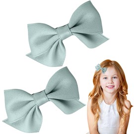 1 Pair Bow Hair Clips Hair Clips Hair Bows Girls Non-Slip Crocodile Hair Clips Bow Hair for Christmas Wedding Birthday (Green)