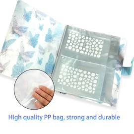 WAFOLOZE 144 Slots Nail Art Sticker Storage Book Display Collecting Equipment Nail Art Decals Photos Storage Book Manicure Designer Tools Decoration Kits(Butterfly)